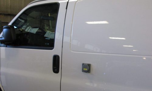 Chevrolet Express refrigerated van with standby power plug on driver side