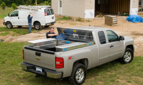 Adrian Steel offers a full line of boxes, shelving and ladder racks for trucks and vans.
