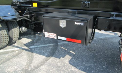 Outboard mounted toolbox.
